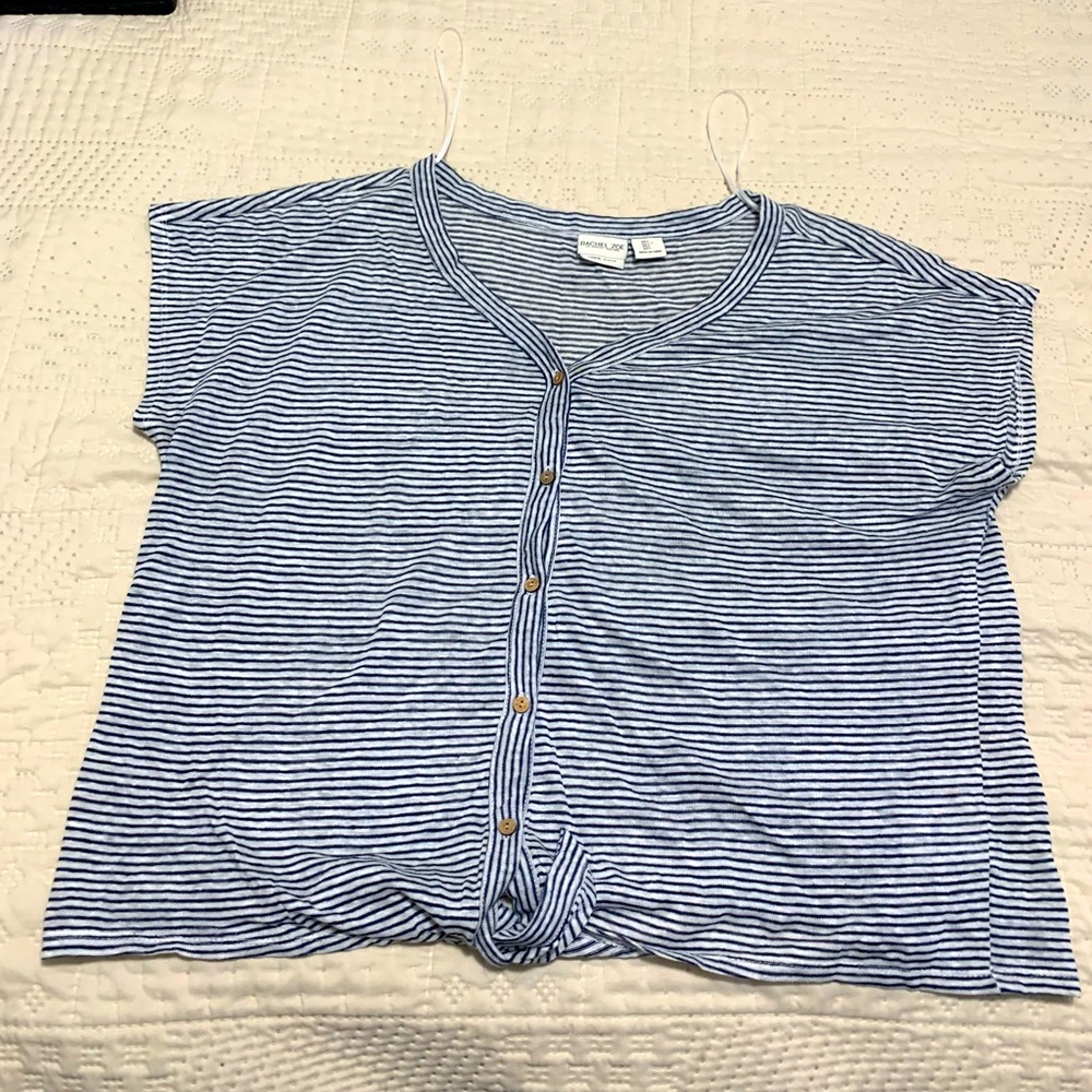 Used striped shirt sleeve top